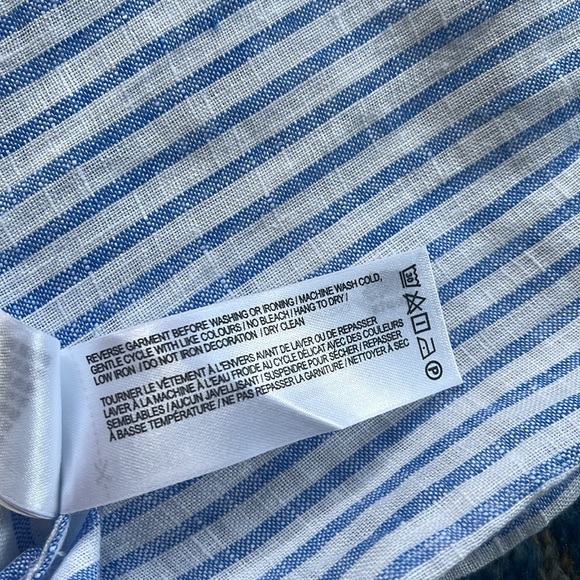 Roots linen striped peasant top NWOT - Picture 9 of 9